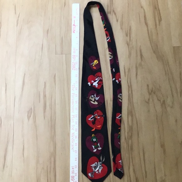 Looney Tunes Heart Cupid Angel Wings Arrow Love Red Hearts Cartoon Character Tie - Picture 9 of 13